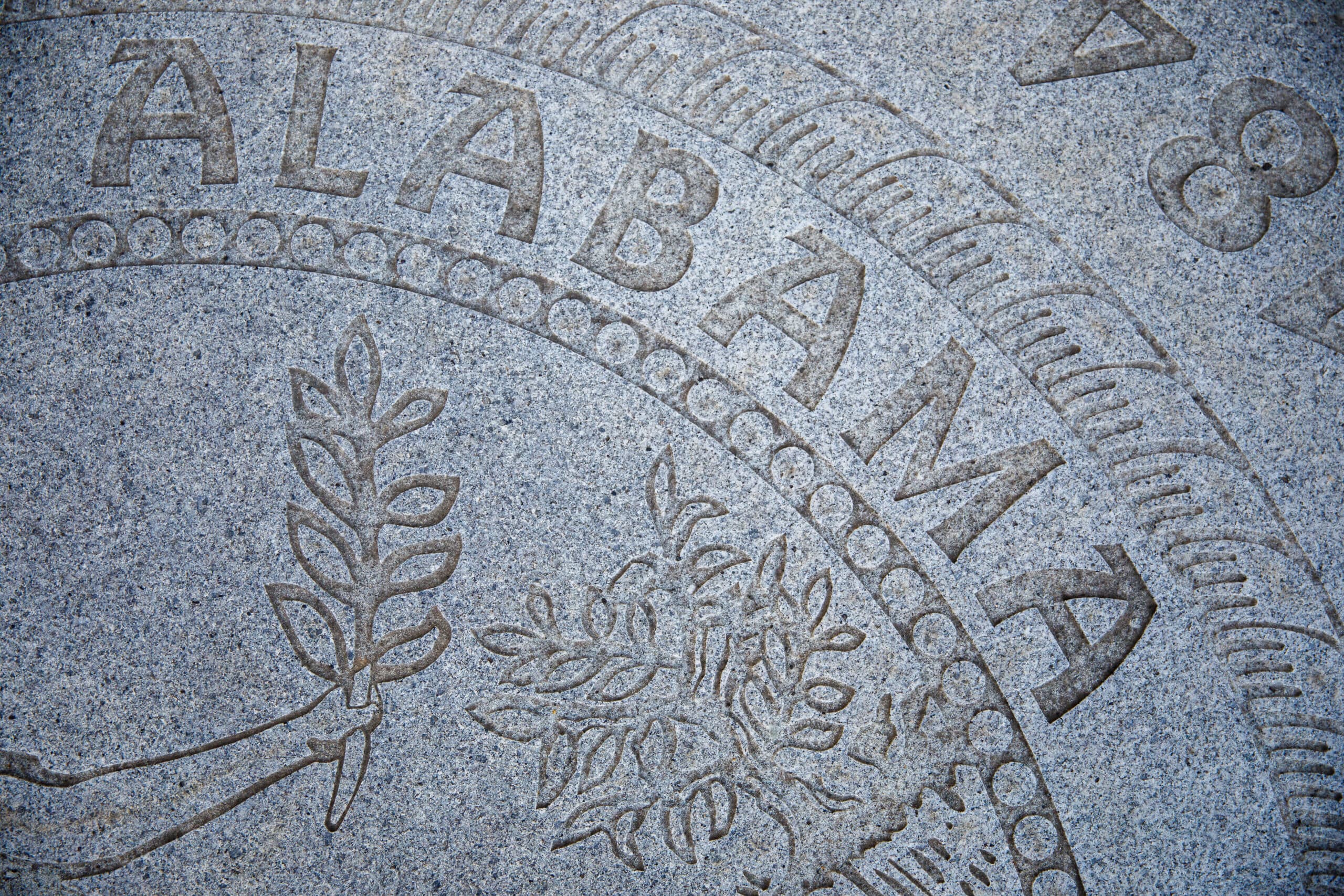 Architectural detail of The University of Alabama seal